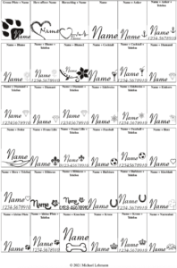 Gravuren und Schriftarten - Paracord Fashion - Hundehalsband - Hundeleine - Paracordleine - Paracordhalsband