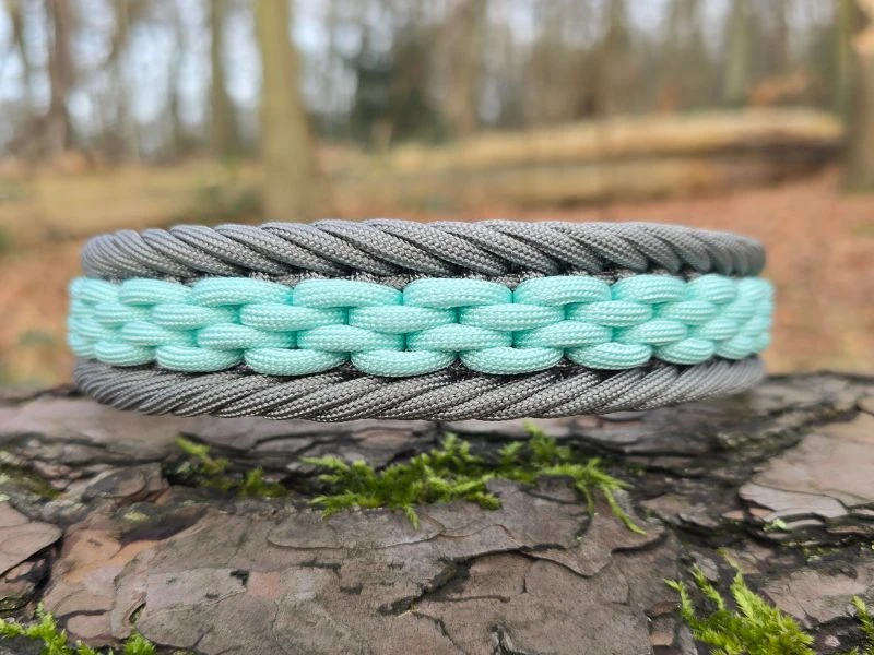 paracord halsband für hunde - chilis silvermint kiss - paracord fashion - hundemode